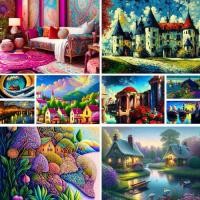 ราคา ชุดภาพวาด DIY โดยตัวเลข, บ้านทิวทัศน์ในฝัน, สีน้ำมัน, 50*70, ภาพตามตัวเลข, ภาพวาดตกแต่งภาพถ่าย, สำหรับเด็ก (1730372584052132844)