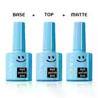 ราคา Top Coat (เคลือบสีเล็บเจล) base coat MATTE TOP UV LED Gel Polish Soak Off ทาเล็บเจล สีทาเล็บเจล สีเจล ยาทาเล็บเจล สำหรับทําเล็บ (8ML) (1729513417089255530)