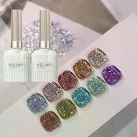 ราคา ยาทาเล็บเจล กลิตเตอร์โฮโลแกรม ชุดเจลทาเล็บกลิตเตอร์ เพ้นท์เล็บ สำหรับการออกแบบเล็บ เจลเพ้นท์เล็บยูวี กาวติดเล็บปลอม ประดับเพชร สียอดนิยม สไตล์ใหม่ สําหรับตกแต่งเล็บ 2024 (1730551924736821727)