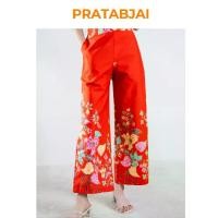 ราคา ประทับใจปาเต๊ะ [แบรนด์ไทย] กางเกงขายาวปาเต๊ะผู้หญิง ผ้าไทย ลายปาเต๊ะ (013) (1730029718768683526)