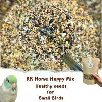 ราคา KK Home Happy Mix Healthy seeds for Small Birds อาหารหลักสำหรับนกแก้วขนาดเล็กเช่น นกแก้วฟอพัส เลิฟเบิร์ด และหงส์หยก อาหารกระต่าย ไข่ นกแก้ว ลูก ปลาย เม็ด อาหารนกธัญพืช (1732044773096522980)
