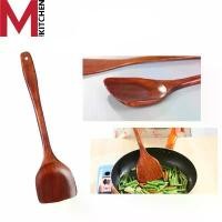 ราคา M KITCHEN ตะหลิว ตะหลิวไม้ 39 ซม ทนความร้อนได้ สำหรับกระทะเทปล่อน กระทะเคลือบหินอ่อน (1731928949262354450)