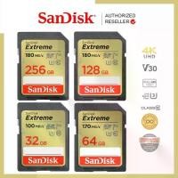 ราคา SanDisk Extreme SD Card SDHC SDXC 32GB , 64GB ,128GB , 256GB (SDSDXVT) เมมโมรี่การ์ด SDCARD Lifetime (1731589071330575402)