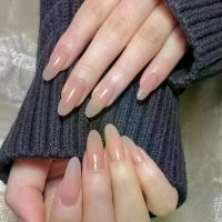 ราคา เสื้อเกราะเล็บรูปไข่ยาว อัลมอนด์ สั้น แฮนด์เมดสีเนื้อพาสเทล งานเจลหรู 10 ชิ้น ชุดเล็บปลอม (1732388285235430409)