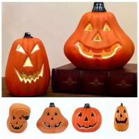ราคา โคมไฟฟักทองฮาโลวีน, พลาสติกที่น่าสนใจ, เรืองแสง, ใช้ซ้ำได้, โคมไฟ LED ฟักทอง, ไฟ LED ฟักทอง, โคมไฟตั้งพื้น, ธีมฮาโลวีน (1732416725882275773)