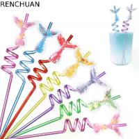 ราคา หลอดหางนางเงือกการ์ตูน, Renchuan, ชุด 8 ชิ้น, โปร่งใส, ใช้ซ้ำได้, หลอดเกลียว, ทำจากวัสดุ PETR, หลอดดื่มสร้างสรรค์, อุปกรณ์บาร์ (1732330878681778107)