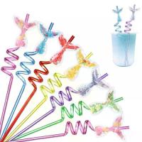 ราคา หลอดหางนางเงือกการ์ตูน, ชุด 8 ชิ้น, วัสดุ PETR, หลอดเกลียวแบบใช้ซ้ำได้, ดีไซน์สร้างสรรค์, โปร่งใส, หลอดดื่ม, อุปกรณ์บาร์ (1732066777622152529)