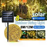 ราคา ไฟเส้นกระพริบโซล่าเซลล์ มีให้เลือก2สี RGBสีรุ้งสีขาวอบอุ่20/50/100 LED ยาว 5/7/12 เมตร ไฟตกแต่ง ไฟปีใหม่ ไฟประดับ พลังงานแสงอาทิตย์ สีเหลืองไฟประดับแบบสายไฟพลังงานแสงอาทิตย์ (1730924080299477399)