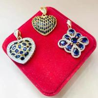 ราคา จี้ไพลินล้อมเพชร ขนาด1นิ้ว งานสวย สินค้าไทย ไม่ลอกไม่ดำ (1731795283049942000)