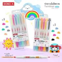 ราคา [COD] ปากกา ปากกาไฮไลท์ 2 หัว 12 สี คละสี ปากกาเน้นข้อความ Twinliner SOFT จัดแบบชุด 6 สี 2 ชุด รวมเป็น 12 สี ไม่มีซ้ำ (1732195127334177658)
