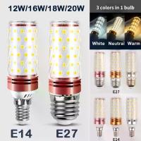 ราคา หลอดไฟ LED, E14 E27, โคมไฟ LED ในร่ม, แสงสีขาวอบอุ่น, 12W, 16W, 18W, 20W, AC220V, หลอดไส้เทียน LED, เหมาะสำหรับตกแต่งบ้าน, โคมระย้า (1732041394760419545)