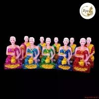 ราคา แบบพกพา ตุ๊กตาตั้งศาล ตา-ยาย แก้บน ตั้งศาลพระภูมิ รูปปั้นตายาย กากเพชร ชุดเล็ก (1731809921613400231)
