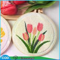 ราคา ชุดหมัดเข็ม, ตกแต่งด้วยห่วง, ดอกทานตะวันและดอกทิวลิป, ผ้าที่ประทับตรา, ของขวัญ DIY, ชุดเย็บปักถักร้อย DIY, เส้นด้ายและเข็มหมัด, เหมาะสำหรับเย็บปักถักร้อย (1732163337913271305)