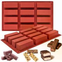 ราคา แม่พิมพ์แท่งช็อคโกแลต 12 ตาข่าย สำหรับอบ บาร์พลังงาน เหมาะสำหรับบาร์โปรตีน ถั่วลิสง บราวนี่ ข้าวโพด ชีสเค้ก สบู่และเนย (1732620255765039029)