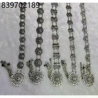 ราคา เข็มขัดผ้าถุงสีเงินไทยประยุกต์ เข็มขัดผ้าซิ่น เครื่องประดับไทย (1732725458151703960)