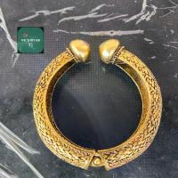 ราคา กำไลหัวบัว สีถมทอง เครื่องประดับไทย (1731720334378306353)