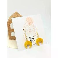 ราคา ต่างหูปั้น รูปขนมปัง ครัวซองต์ | Handmade drop earrings | งานปั้นมือ ขายดีประจำเดือนนี้ (1731499195524023343)