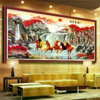 ราคา ปักครอสติช, สไตล์ใหม่, โชคดีในห้องนั่งเล่น, ความสำเร็จขนาดใหญ่มาถึงเร็ว ๆ นี้, ภูมิทัศน์ทิวทัศน์, เย็บปักถักร้อยด้วยมือ, เย็บปักถักร้อย DIY, 120*50 ซม. (1732134739628951296)