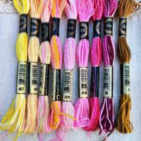 ราคา เซ็ตไหมปัก9 ใจ สีเหลือบ ด้ายปัก ปักมือ ปักครอสติช ปักผ้า No.25  สำหรับงานเย็บปักถักร้อย (1732759610625394240)