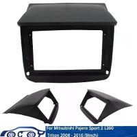 ราคา Fascia วิทยุรถยนต์ 9 นิ้ว สำหรับ 2013+ Mitsubishi Pajero Montero Sport เครื่องเล่นดีวีดี GPS MP5 Android ระบบสเตอริโอ แผงเครื่องหลัก 2 Din แผงหน้าปัดกรอบแดชบอร์ด ติดตั้ง ตัดแต่ง (1731775852895241820)
