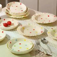 ราคา ลายจุด ลวดลาย จาน เซรามิค จานข้าวคนจีน ถาดใส่เครื่องยํา จานใส่อาหารร้อน ชุดจานชาม เข้าไมโครเวฟได้ จาน 8 นิ้ว (1732083498101737258)