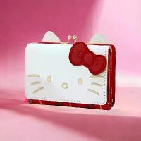 ราคา กระเป๋าสตางค์ใบสั้นลาย Hello Kitty หนังสังเคราะห์น่ารัก ที่ใส่บัตร มีซิปและกระเป๋าใส่เหรียญ ปิดสแน็ป เหมาะสำหรับเด็กผู้หญิง วัยรุ่น และแฟน Hello Kitty กระเป๋าใบเล็กแฟชั่น กระเป๋า (1732024262980502818)