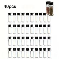 ราคา โถเครื่องเทศพลาสติกใส 40 ชิ้น พร้อมฝาสีดำ เหมาะสำหรับห้องครัว บาร์บีคิว เครื่องปรุงรส พริกไทย ยี่หร่า และผงพริก ทนทาน และหลากหลาย ภาชนะใส่เครื่องปรุง ระเบียงเครื่องเทศ ขวดเครื่อง (1733070910417045471)