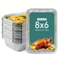 ราคา กล่องอาหารอลูมิเนียมฟอยล์ 60 ชิ้น ขนาด 8x6 นิ้ว หม้ออลูมิเนียมใช้แล้วทิ้ง ถาดอบอลูมิเนียมฟอยล์ ภาชนะใส่ของสำหรับซื้อกลับบ้าน การเตรียมอาหาร บาร์บีคิว ทำอาหาร อบก และให้ความร้อน เ (1733070725565285978)