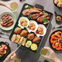 ราคา กระทะบาร์บีคิวอเนกประสงค์ ไม่ติดกระทะ ไร้ควัน ทรงสี่เหลี่ยมผืนผ้า เหมาะสำหรับตั้งแคมป์กลางแจ้งและทำอาหาร บาร์บีคิว 1 ชิ้น (1732414909762340043)