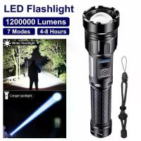 ราคา ไฟฉาย LED, 100000 Lumens, สว่างมาก, ไฟฉายแบบชาร์จแม่เหล็กได้ (1732832963725854064)