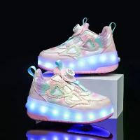 ราคา Heelys สำหรับเด็กผู้หญิง รองเท้าสเก็ต โรลเลอร์สเกต มีไฟ สำหรับเด็ก ฤดูใบไม้ผลิและฤดูใบไม้ร่วง ทำจากหนัง มีไฟ รองเท้านักเรียนหญิง รองเท้าสายลม ฅนอีสาน ค่ายลูกเสือ รองเท้า บาจา แท้ (1732190370883732830)