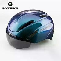 ราคา Rockbros หมวกกันน็อค ขี่จักรยานพร้อมแว่นตากันแดด 57-62 ซม สี หมวกจักรยาน (1732719738854344702)