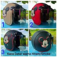 ราคา Hitam กระจกแบนสีดํา Mickey Mouse หมวกกันน็อค bogo ผู้ใหญ่ (1732718642749867967)