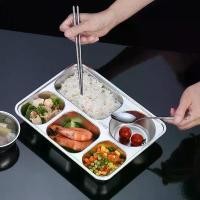 ราคา [จัดส่งทันที] ถาดหลุม ถาดหลุมสแตนเลส 5หลุม ถาดหลุมสแตนเลสมีฝาปิด 304แตนเลส กล่องข้าว 5 ช่อง (1731816143295055632)