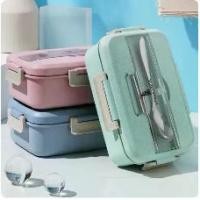 ราคา กล่องข้าวไมโครเวฟ กล่องข้าว กล่องอาหาร กล่องใส่อาหาร กล่องข้าวกลางวัน 3 ช่องแบ่ง ฟางข้าว (1732848038768051201)