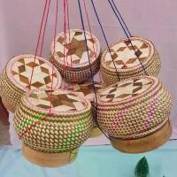 ราคา กระติ๊บฟักทอง/กระติ๊บใส่ข้าวหนียว/กล่องข้าว/ทรงฟักทอง ขนาด 5 นิ้ว,6 นิ้ว สาน (1731813830137383890)