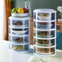 ราคา กล่องเก็บอาหาร, ชั้นเก็บของประตูบานเลื่อนหลายชั้น, ภาชนะใส่อาหารโต๊ะอาหารพร้อมฝาปิด, ฝาครอบฉนวนอาหารแบบวางซ้อนกันได้, กล่องอาหารกลม, เหมาะสำหรับห้องครัวที่บ้าน, 3 ชั้น (1730027508368181818)