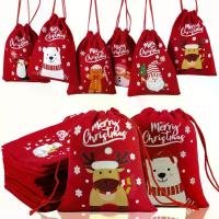 ราคา 24pcs Christmas Velvet Drawstring Gift Bags - Festive Red Treat Pouches with Santa, Reindeer & Snowflake Designs, Reusable Holiday Party Favor Sacks for Candy, Jewelry & Goody Wr (1733294035715916878)