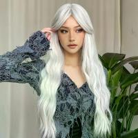 ราคา 71.12 cm Long Curly White Hair Wig with Bangs, Focus Party, Festival Essential, Perfect for Halloween, Christmas, and Theater Parties, Artificial Wig for Music Festivals, Carnival/Halloween/Mask (1733