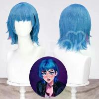 ราคา Game LoL Arcane2 Jinx Cosplay Wig Powder Cos Hair Short Wig Ball Look Ekko Blue Wig for Halloween Party Role Play Cosplay Costume (1733017524495812365)