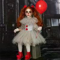 ราคา ชุดแฟนซี ปีศาจ ตัวตลก ผี เพนนีไวส์ สำหรับ ฮาโลวีน Pennywise Clown Cosplay Costume for Halloween Party (1732463920603956830)