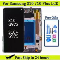 ราคา หน้าจอสำหรับ Samsung S10 Plus, S10+ G975, G975F, จอ LCD, หน้าจอสัมผัสดิจิตอล, พร้อมกรอบ, เหมาะสำหรับ Samsung S10 G973 Assembly (1732669638296241541)