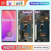 ราคา หน้าจอสำหรับ Samsung Galaxy Note10+ N975F N976F หน้าจอสัมผัสแบบดิจิทัลพร้อมกรอบ สำหรับ Samsung Galaxy Note 10 Plus 5G (1733193803708794065)