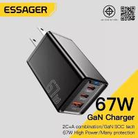 ราคา Essager 67W 2C+A GaN ที่ชาร์จแบบพกพา for ip Samsung (1732752476861072502)