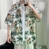 ราคา เสื้อฮาวาย Unisex เสื้อเชิ้ตแขนสั้นผู้ชาย แฟชั่นเกาหลี ลายดอกไม้วินเทจ เหมาะสำหรับผู้ชายและผู้หญิง เสื้อฮาวาย Songkran เสื้อฮาวาย (1732722533058316234)