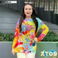 ราคา เสื้อยืด Songkran Sixsax แขนสั้นและแขนยาว พิมพ์ลายสีสันสดใส ลายคราม (1732135720856423297)