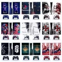 ราคา 50 สีสติกเกอร์ผิวใช้งานร่วมกับ Sony Playstation 5 Slim Disc & Digital Edition ไวนิล Decal ชุดฟิล์มป้องกันห่อสําหรับ PS5 Slim คอนโซลและ 2 ชิ้น Dualsense Controller (1732751093030684479)