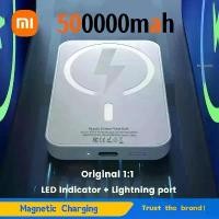 ราคา [COD] Xiaomi 500000mAh Magnetic Wireless Power Bank PD 20W Fast Charger Portable External Battery Pack For iPhone Samsung Huawei 2025 (1733044855566665415)