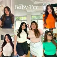ราคา Clarine Baby Tee เสื้อครอป y2k เสื้อผ้าสไตล์ y2k เสื้ออก60นิ้วไซซ์ใหญ่ (1732947756190041774)