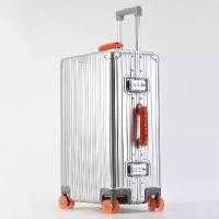 ราคา New All Aluminum-magnesium Alloy Suitcase with Spinner Wheel TSA Lock Leather Handle 20/24/29'' Travel Case Bag Rolling Luggage (1733058587698497388)